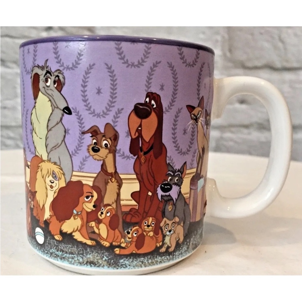 Disney Japan Lady And The Tramp Purple Coffee Mug
